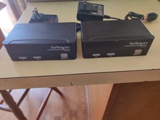 Lot 2x StarTech .com 2-Port Professional USB KVM Switch SV231USB W/ Pwr Cable