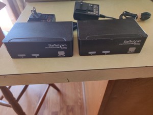 Lot 2x StarTech .com 2-Port Professional USB KVM Switch SV231USB W/ Pwr Cable