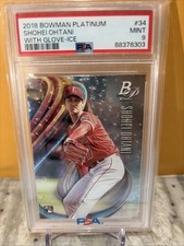 2018 Bowman Platinum ICE Shohei Ohtani RC PSA 9 (with Glove) Rookie 4XMVP