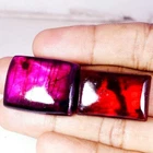 113.25Ct Treated Purple Color LABRADORITE Cushion Cabochon ~2 Pcs Lot~ Gemstone