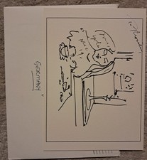 Yoko Ono Autogramm auf Postkarte signiert 1990 (Beatles John Lennon related) 