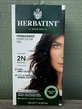 Herbatint Permanent Herbal Hair Color Gel 2N Brown 4.56 Ounce