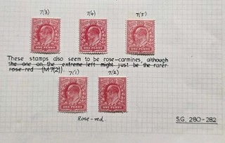 GB KING EDWARD VII SMALL COLLECTION OF 1D JUBILEE ISSUE HARRISON SHADES M/MINT