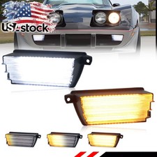 2x Clear Dynamic Led Front Parking Turn Signal Lights For 1975-1979 Corvette C3 2x Clear Dynamic Led Front Parking Turn Signal Lights For 1975-1979 Corvette C3