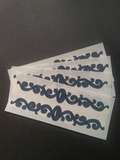 Creative Memories Lot of Four Studio Stickers 2" x 5" Blue Swirls