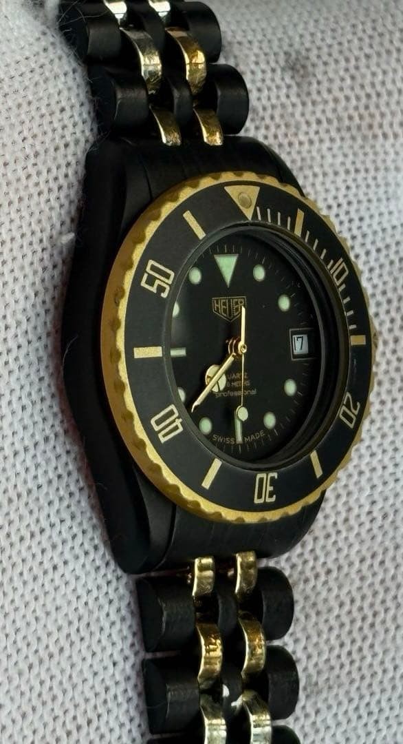 Tag Heuer 980038 Professional Black Dial Mens Watch Tested Quartz