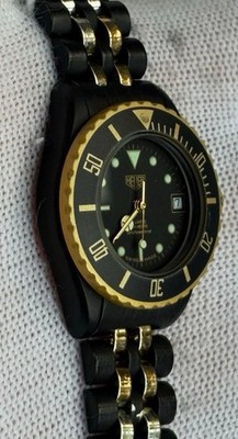 Tag Heuer 980038 Professional Black Dial Mens Watch Tested Quartz