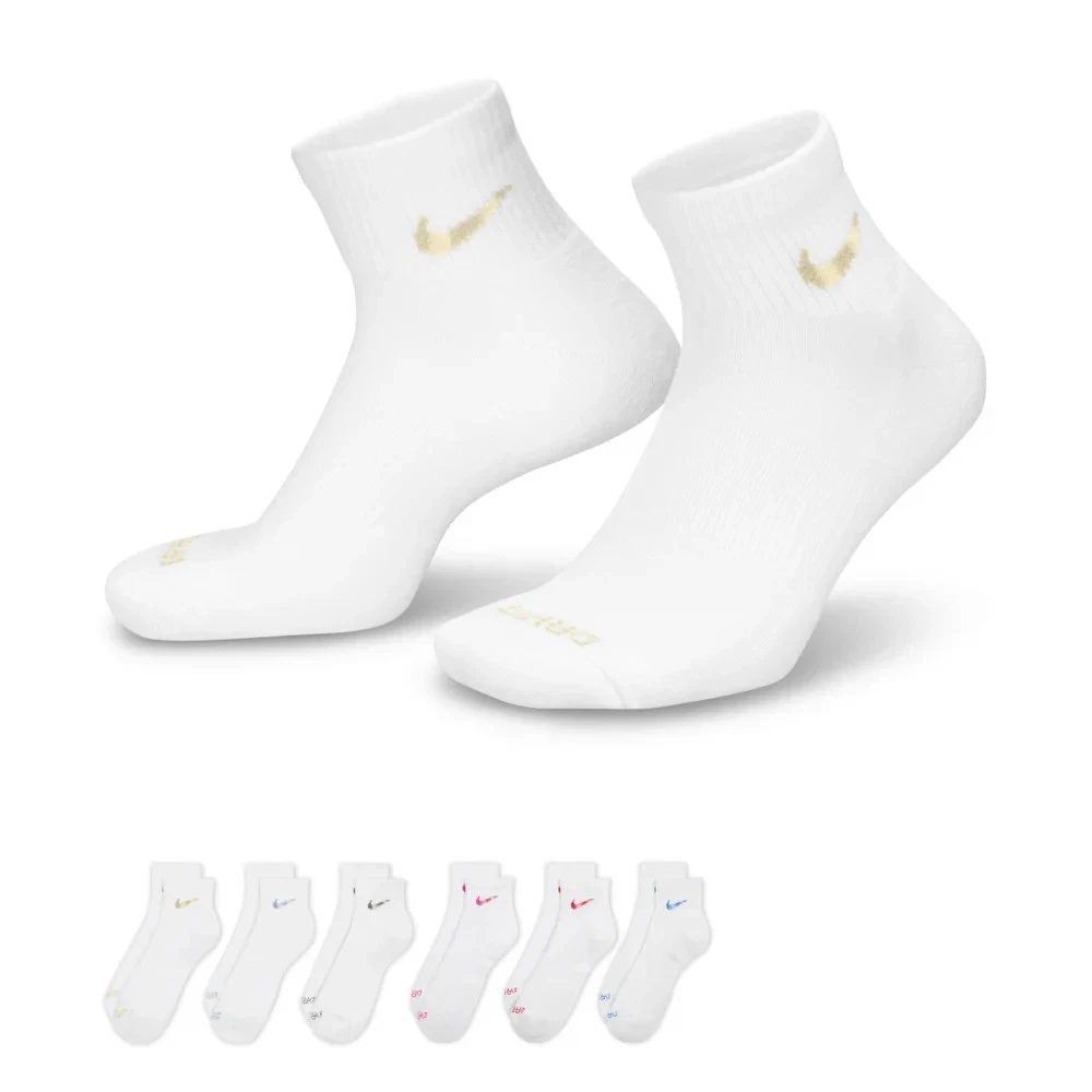 NWT 6 PAIR PACK NIKE EVERYDAY PLUS DRI FIT COTTON ANKLE SOCKS SX6899-941 L