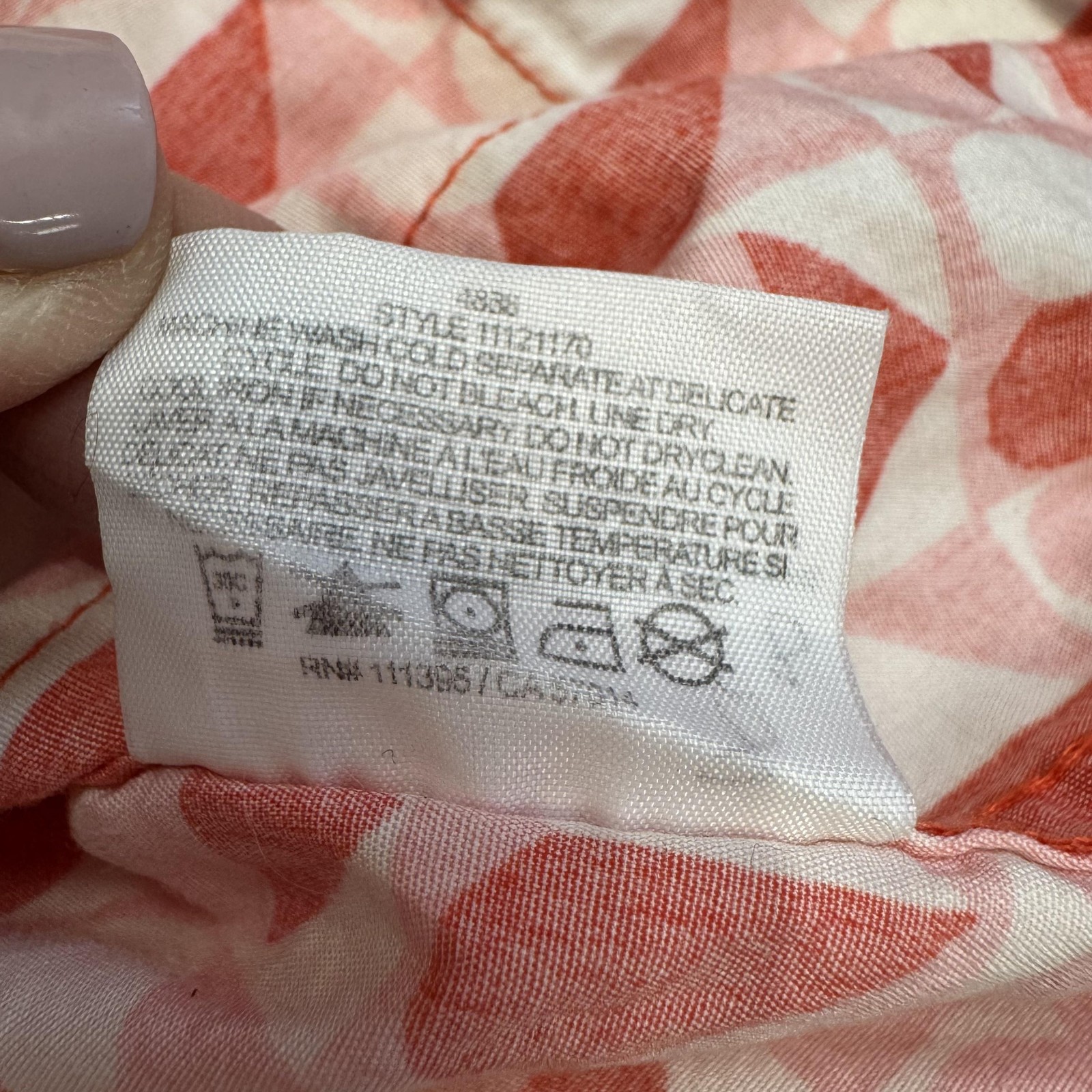 Tory Burch Pajama Top Women's Medium Pink Heart Print Button Front Cotton Logo thumbnail 18