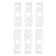 20mmx12mm(LxW) Cord End Tips - 6Pack -  Nylon Shoe Lace End Clips - Clear