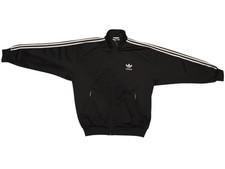Vintage Adidas Trefoil Track Jacket 90s - Black  White - Size D4 / F168