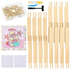 Czlotyh 16 PCS Needlepoint Stretcher Bars 2 Sizes Medium, Natural-16pcs