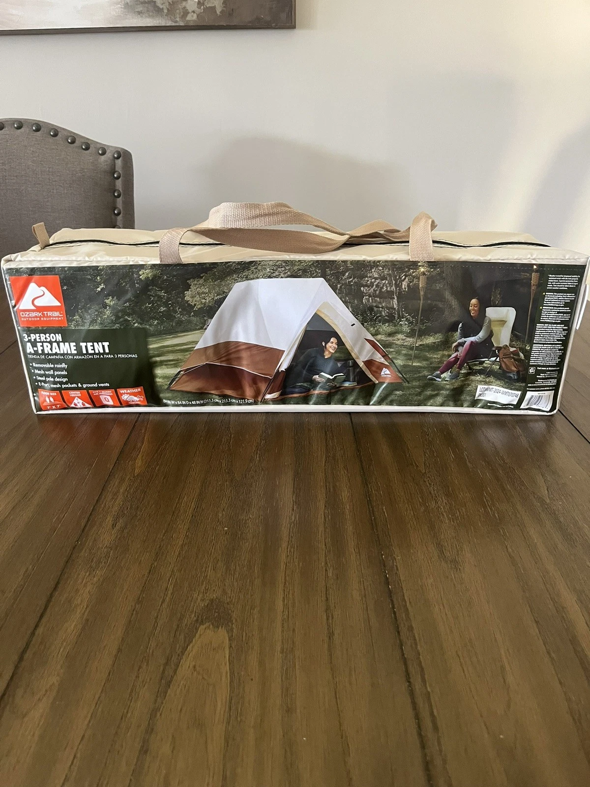 Ozark Trail 7' x 7' 3-Person A-Frame Tent, 1 Durable Weather-Resistant