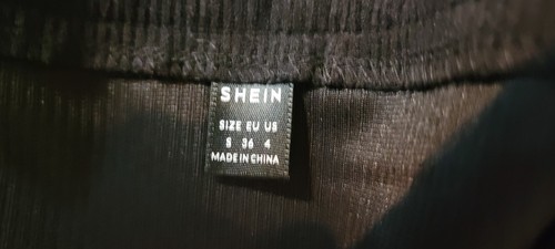 Shein Women's Black Ribbed Corduroy Skirt w/Front Zipper & Pockets Size S (4) - Picture 12 of 13