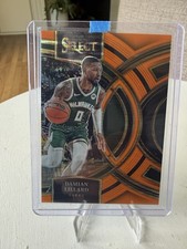 2023-24 Panini Select - Premier Level Damian Lillard #138 Orange Flash Prizm /15