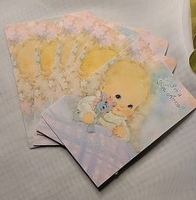 Vintage Baby Announcement and Thank You Cards Hallmark  Laurel Unused