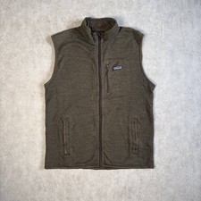 Patagonia Sweater Fleece Vest  Mens - Khaki Olive - Size Large - Great Condition