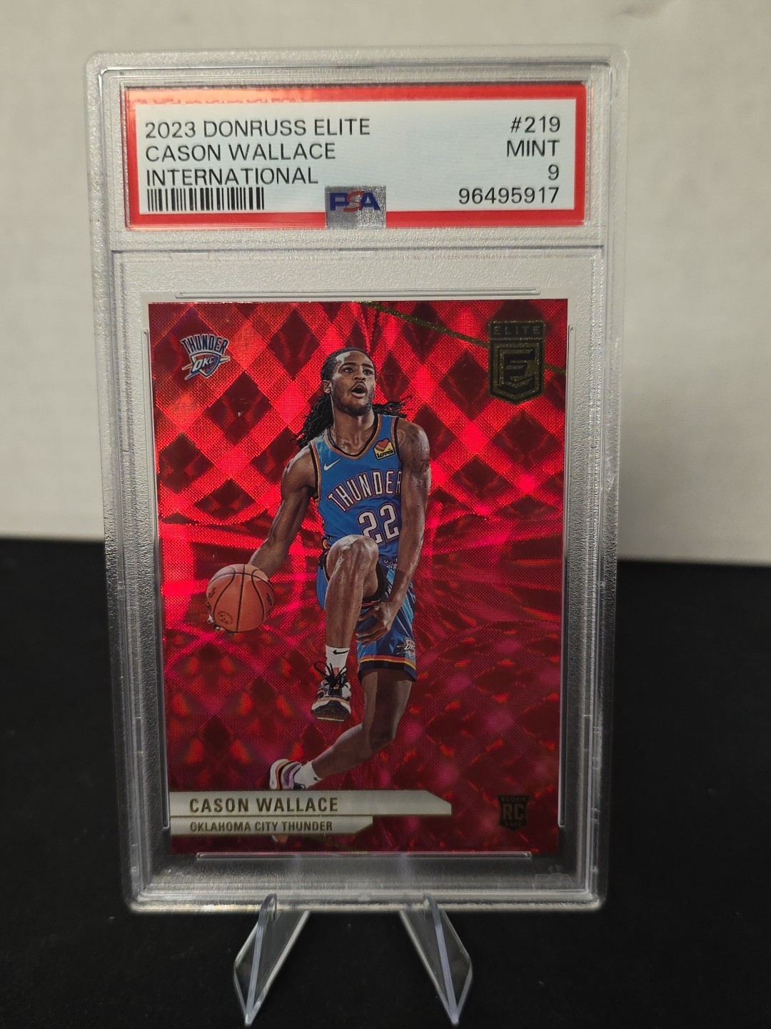 2023-24 Donruss Elite Cason Wallace RC International #219 PSA 9