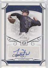 2021 Panini National Treasures Signatures 72/99 Zach Plesac #S-ZP Auto 4a7