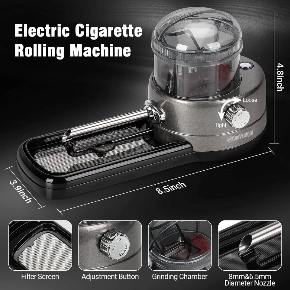 Electric Cigarette Rolling Machine, Portable Tobacco Injector Machine can Grind  - Image 2 of 4