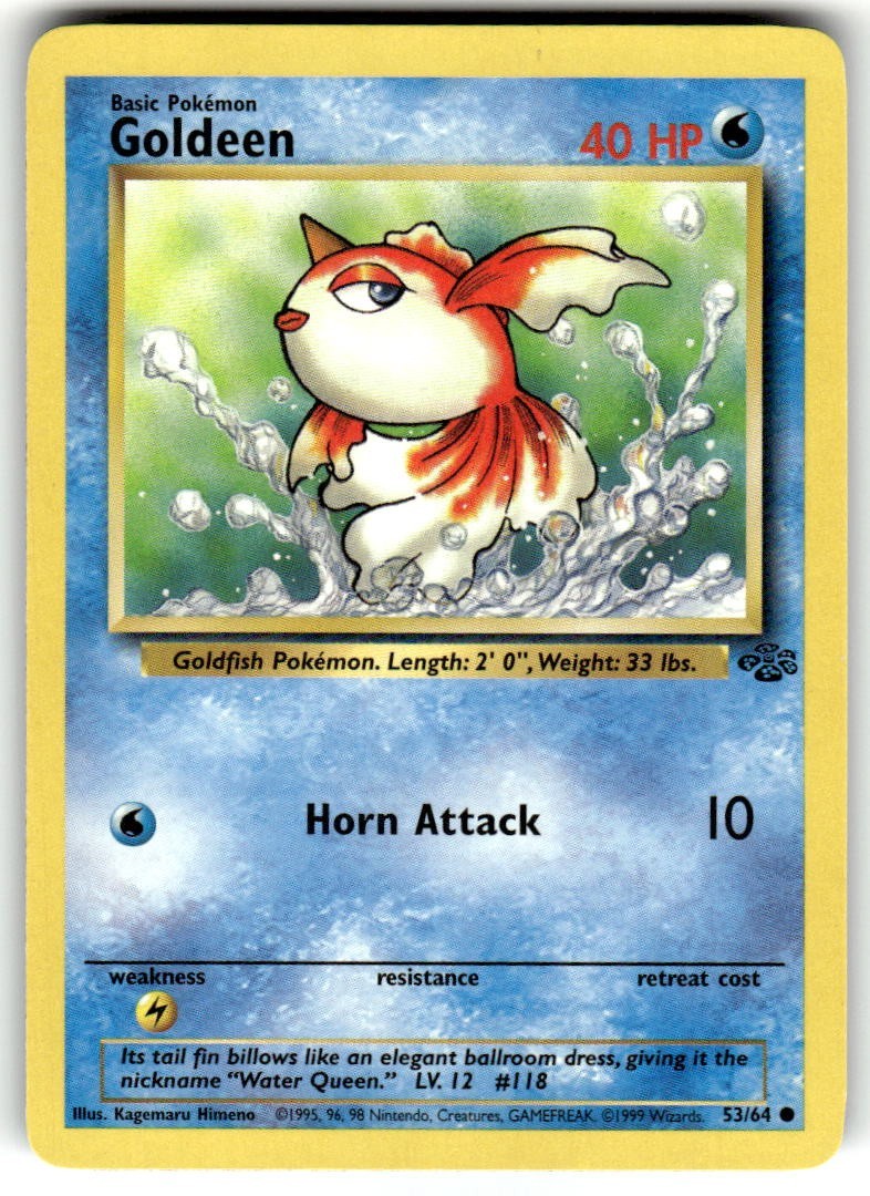 GOLDEEN 53/64 COMMON JUNGLE POKEMON UNLIMITED NM