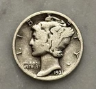 1931-S Mercury Dime - VG - Very Good - 90% Silver