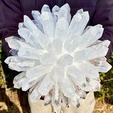 9.98LB New find white phantom crystal quartz  cluster mineral specimen healing