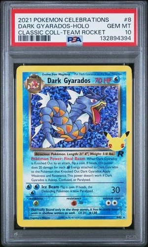 PSA 10 Dark Gyarados 8/82 Celebrations: Classic Collection Holo Pokémon