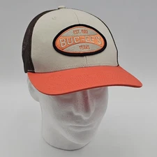 Buc-ee's Trucker Hat Cap Snapback Adult Brown Orange Mesh Beaver Gas Station