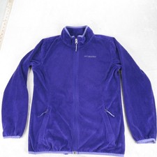 Columbia Kids Purple Fleece Zip Up Jacket Size L 14 16