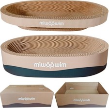 3PSC Cat Scratcher Cardboard Oval Cat Scratch Pad Bowl Nest Indoor Cats Round