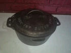 HTF Griswold #7 Cast Iron Dutch Oven #2603 With Lid #A2604 Large Block