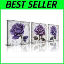 Botanical Floral Art Prints Set: 3Pcs 20x20inch