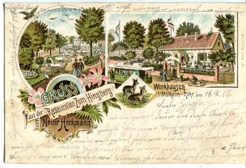 Alemania AK Winkhausen - Restaurante 1905 Carl Blech publicado postal vintage
