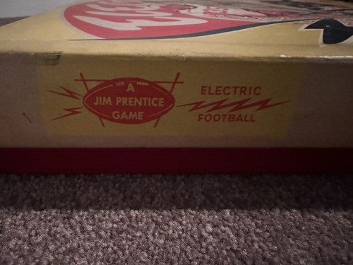 VTG Jim Prentice Electric Football Board Game 1950s Amazing Graphic Wood Base - Picture 14 of 15