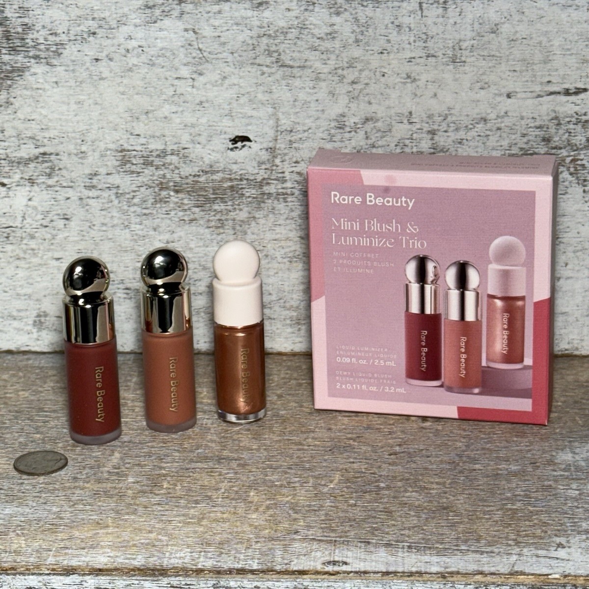 Rare Beauty by Selena Gomez Mini Blush & Luminize Trio 3pc