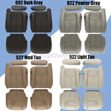 6 Front Replacement Leather Seat Cover For 2003-2006 Chevy Silverado GMC Sierra