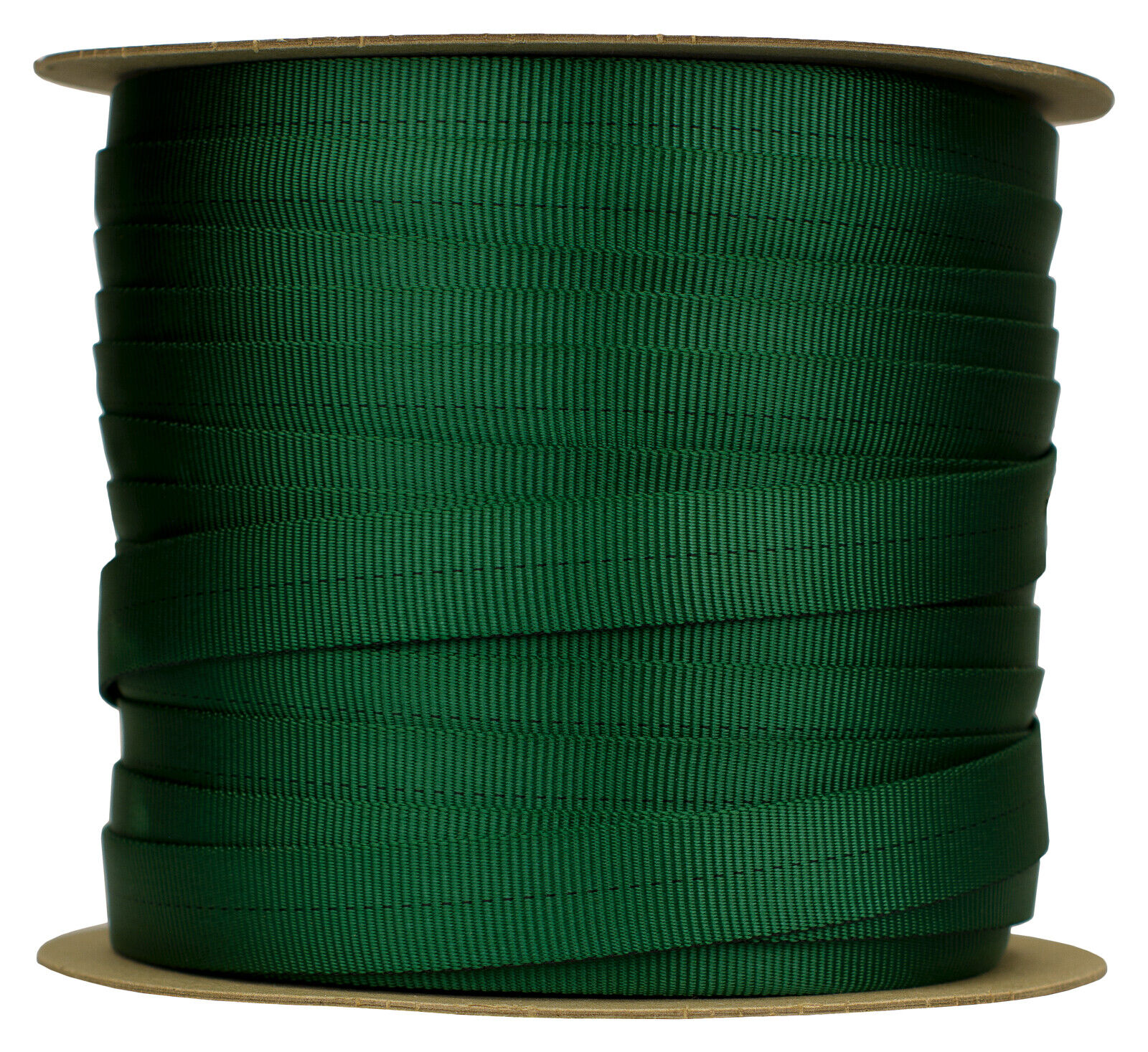 1 Inch Emerald Green Tubular Nylon Webbing Closeout, 100 Yards zo