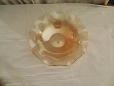 Jeanette marigold, floragold louisa ruffled edge bowl 11 3/4"