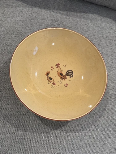 Vintage MCM Harmony House Honey Hen Serving Bowl 9” Yellow Replacement