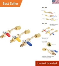 Durable Brass R410A Ball Valve Adapter - Angled Sae Fittings for HVAC Efficiency