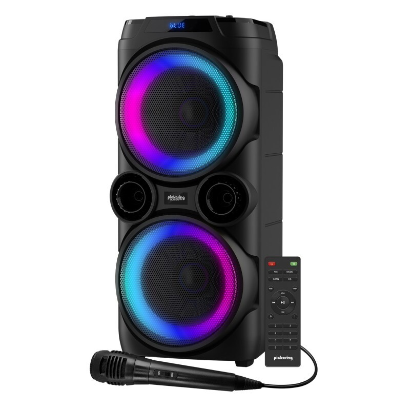 Pickering, Speaker Bluetooth Party Ultimat 500 con luce LED integrata 500W, Nero