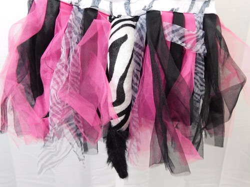 Totally Ghoul Zebra Girl Dress Up Halloween Costume Tutu Dress 4-6 Small #5140 - Picture 4 of 6