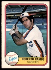 1981 Fleer Roberto Ramos Rookie . Montreal Expos #162