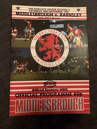 Programme Match Leicester City Vs Barnsley – 10/10/1987, Original Avec Pli