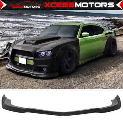 #ad Fits 12 14 Dodge Charger SRT IKON Style Front Bumper Lip Spoiler Unpainted PU $115.99