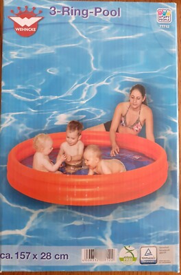  3-Ring-Pool Swimmingpool rot 157x28 cm - NEU OVP
