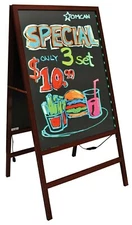 Two Sided LED Writing Board 15" x 22" Illuminated Erasable Neon Menu Board Sign