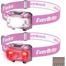EverBrite Headlamp Pink 2 Pack with Red Light...