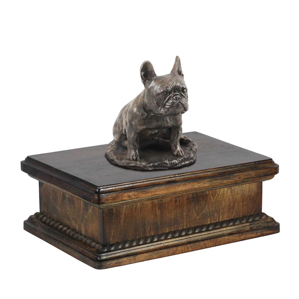 Französische Bulldogge 3, exclusive Urne, Kalte Bronze, ArtDog, AT